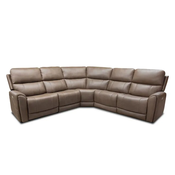Power Modular Reclining Sectional - 5 pcs Cappuccino Online