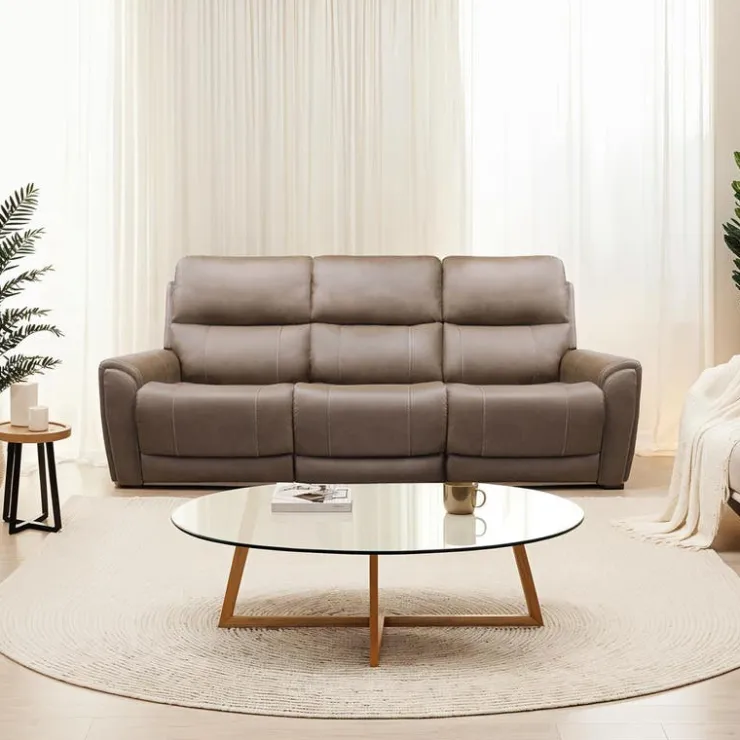 Power Modular Reclining Sofa - 3 pcs Cappuccino Best