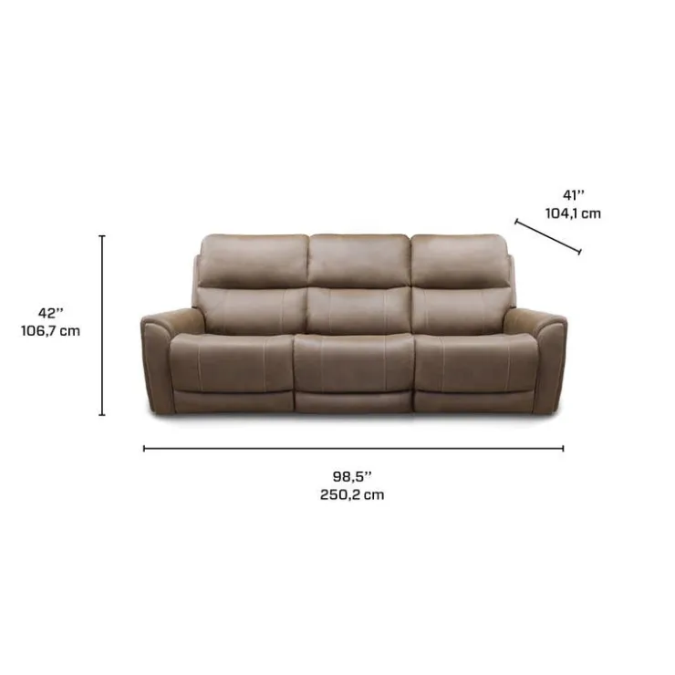 Power Modular Reclining Sofa - 3 pcs Cappuccino Best
