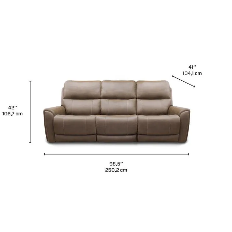 Power Modular Reclining Sofa - 3 pcs Cappuccino Best