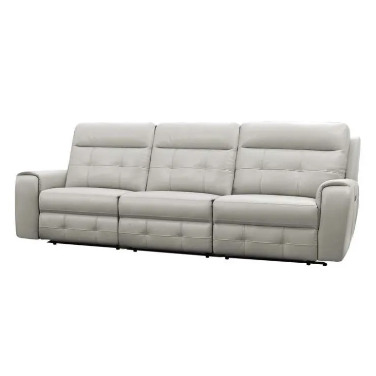Power Modular Reclining Sofa with Fold-Down Backrest - 3 pcs Beige/Light Grey Sale