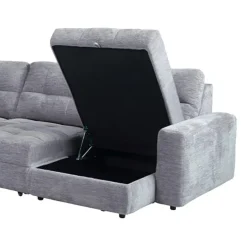 Power Modular Reclining Sectional with 1 Slider and Right-Side Chaise with Storage - 4 pcs Grey Discount