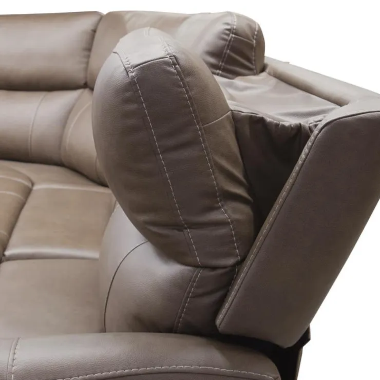 Power Modular Reclining Sofa with Console - 4 pcs Cappuccino Clearance