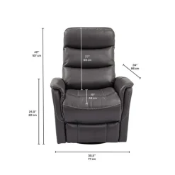 Power Recliner Grey Outlet