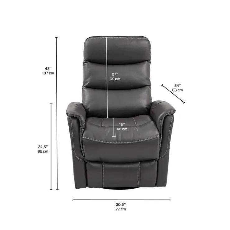Power Recliner Grey Outlet
