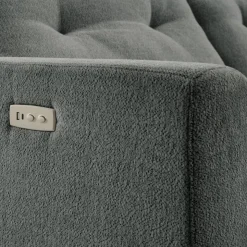 Power Recliner Loveseat and Right-Facing Chaise with Storage - Grey Outlet