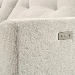 Power Recliner Loveseat and Left-Facing Chaise with Storage - Beige Hot