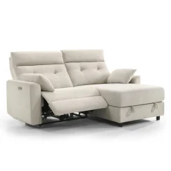 Power Recliner Loveseat and Right-Facing Chaise with Storage - Beige Clearance