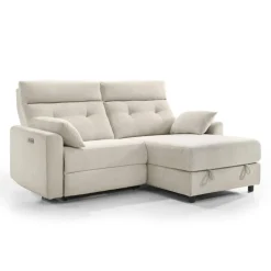 Power Recliner Loveseat and Right-Facing Chaise with Storage - Beige Clearance