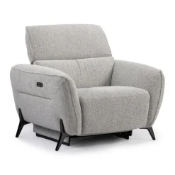 HTL Power Recliner with Adjustable Headrest - Fabric Beige Outlet