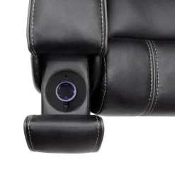 Power Recliner with Adjustable Headrest, Retractable Controls and Immersive Sound System Black Outlet