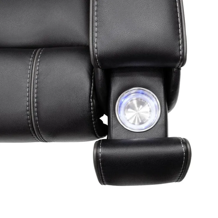 Power Recliner with Adjustable Headrest, Retractable Controls and Immersive Sound System Black Outlet