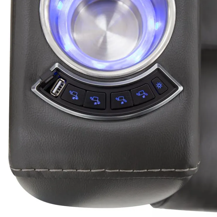 Power Recliner with Built-In Audio System - Grey Dark Grey Best
