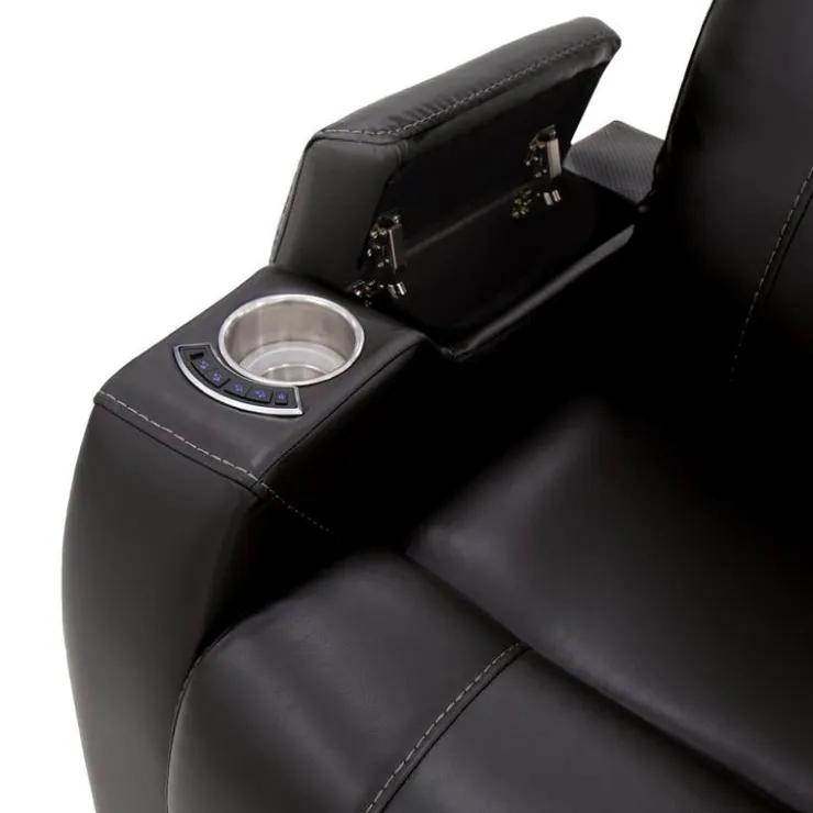 Power Recliner with Built-In Audio System - Black Best