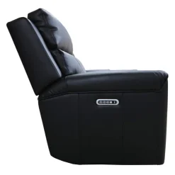 Power Recliner with Massage, Heat, and Retractable Console with Built-In Sound System Black Hot