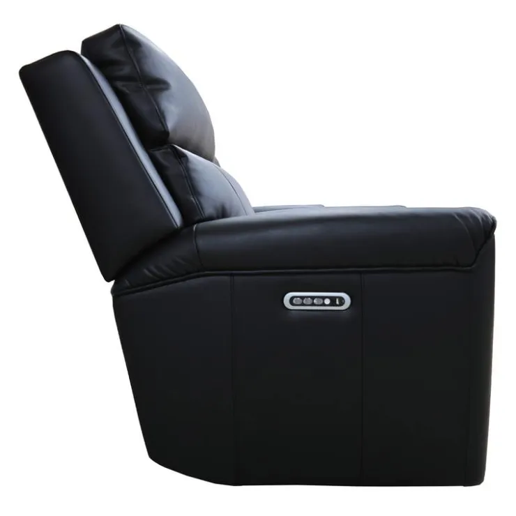 Power Recliner with Massage, Heat, and Retractable Console with Built-In Sound System Black Hot