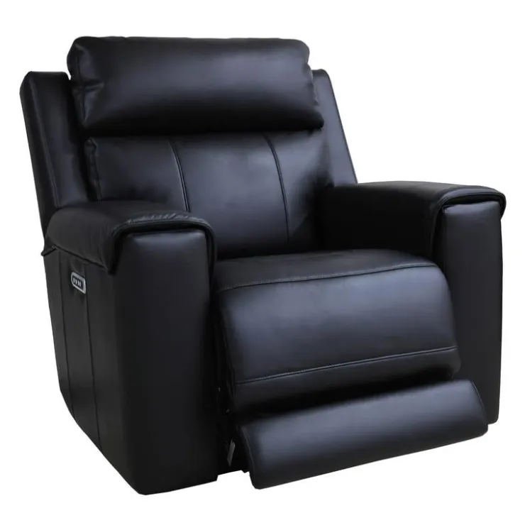 Power Recliner with Massage, Heat, and Retractable Console with Built-In Sound System Black Hot