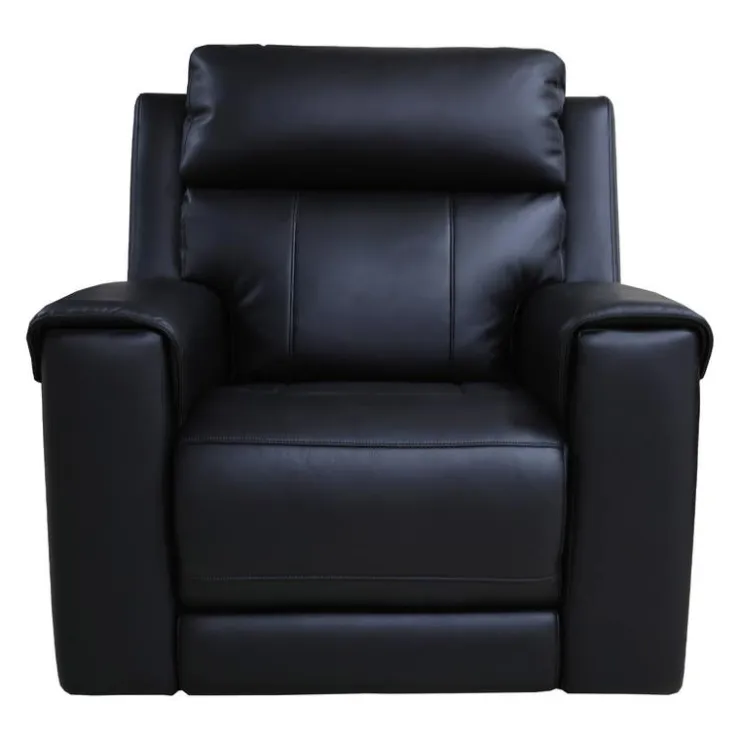 Power Recliner with Massage, Heat, and Retractable Console with Built-In Sound System Black Hot