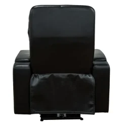Power Recliner with Storage, Cup Holders and LED Lighting - Black