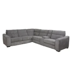 Power Reclining Sleeper Sectional with Console - 6 pcs Grey Best