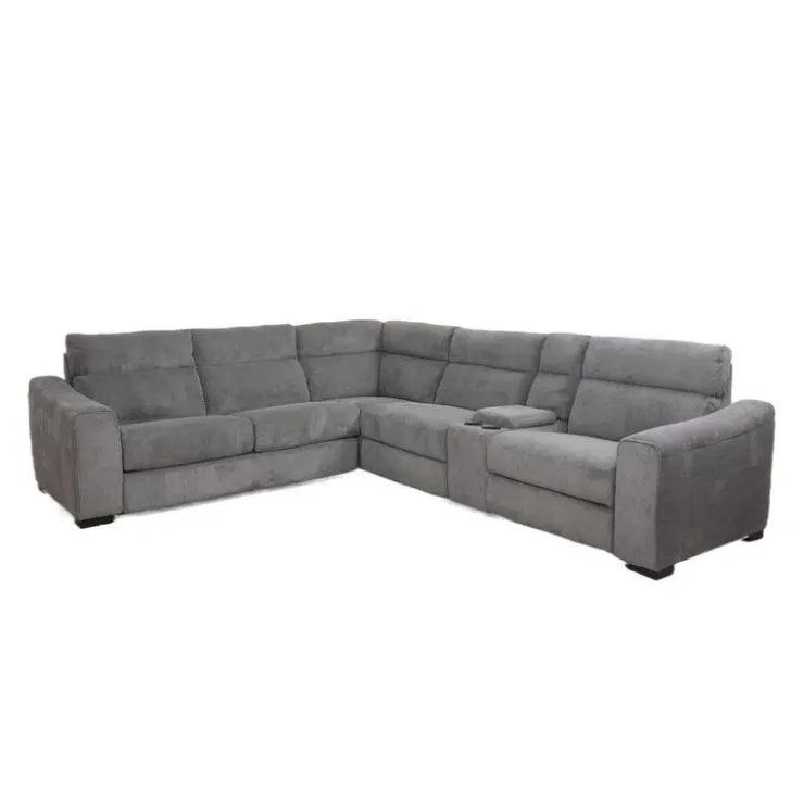 Power Reclining Sleeper Sectional with Console - 6 pcs Grey Best