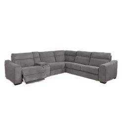 Power Reclining Sleeper Sectional with Console - 6 pcs Grey Clearance