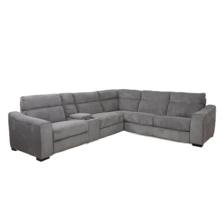 Power Reclining Sleeper Sectional with Console - 6 pcs Grey Clearance