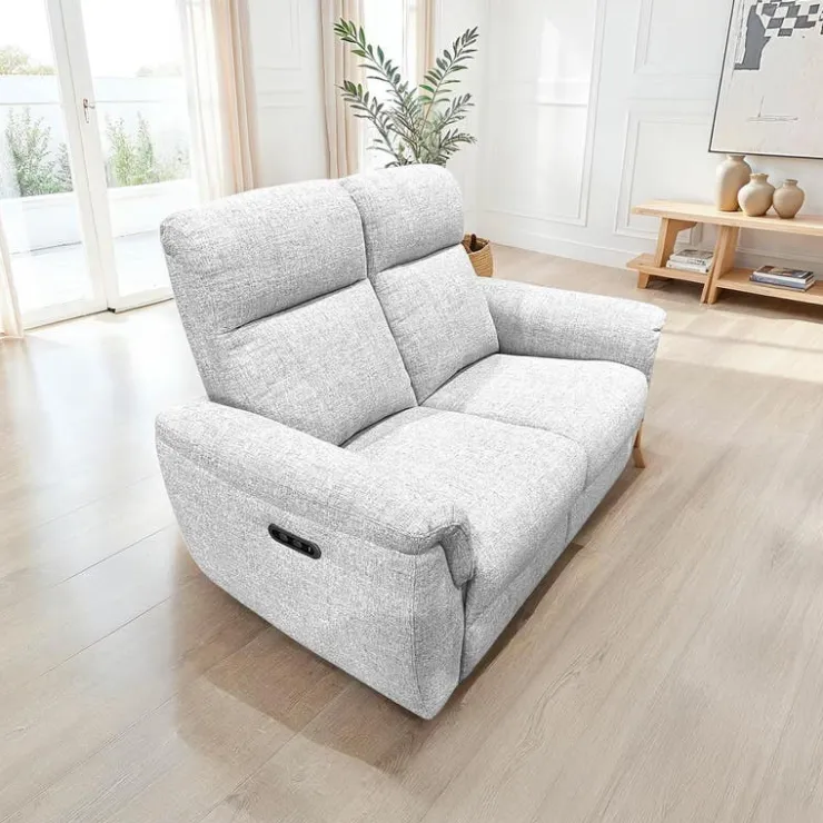 Power Reclining Loveseat Beige Outlet