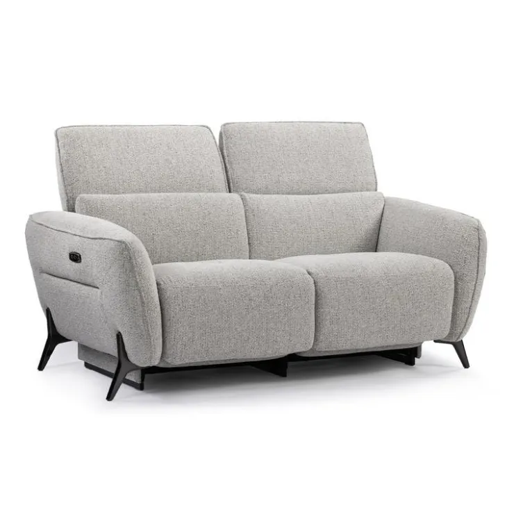 HTL Power Reclining Loveseat with Adjustable Headrests - Fabric Beige Hot