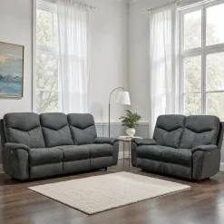 MINHAS Power Reclining Loveseat - Grey Hot