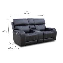 Power Reclining Loveseat with Adjustable Headrests Black Discount