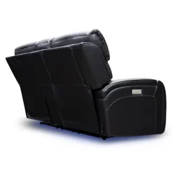 Power Reclining Loveseat with Adjustable Headrests Black Discount