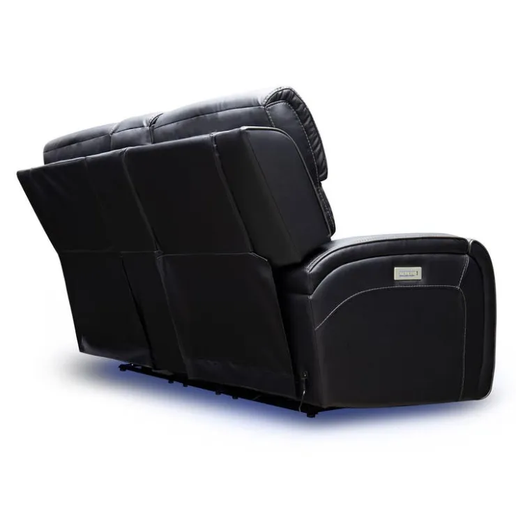 Power Reclining Loveseat with Adjustable Headrests Black Discount