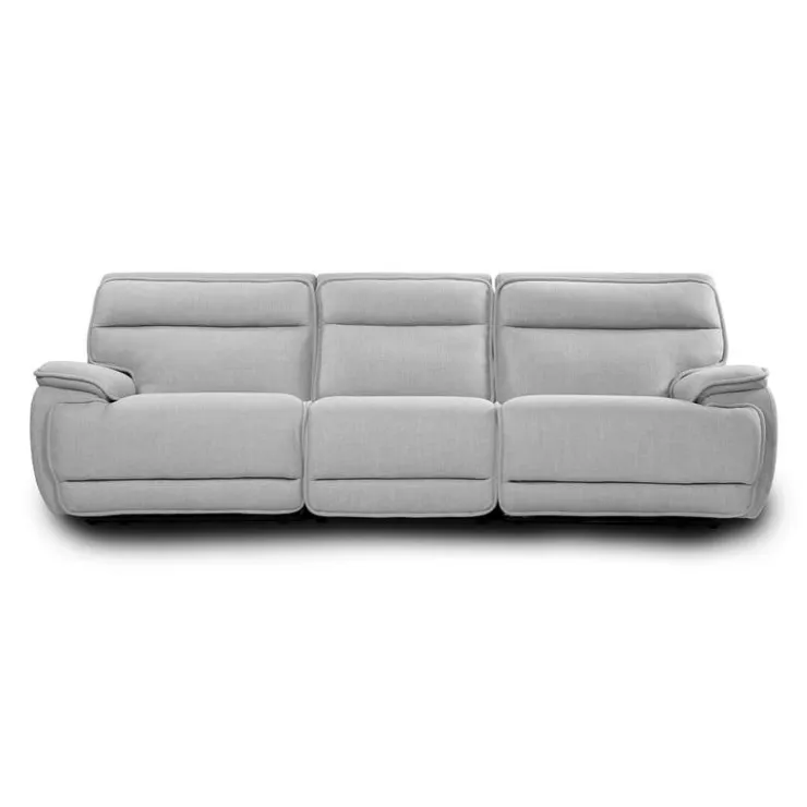 Power Reclining Modular Sofa with Adjustable Headrests and Fold-Down Backrest Seat - 3 pcs Pale Grey Best