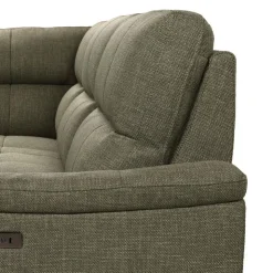 Power Reclining Sectional with Adjustable Headrest Green Clearance