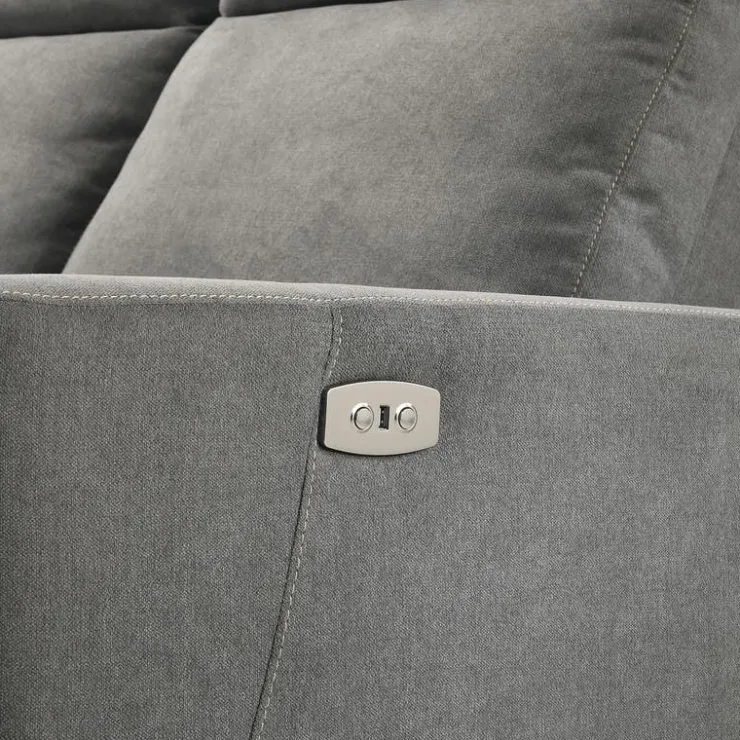 Power Reclining Sectional and Left-Side Chaise with Storage Grey Sale