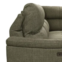 Power Reclining Sectional with Adjustable Headrest Green Outlet