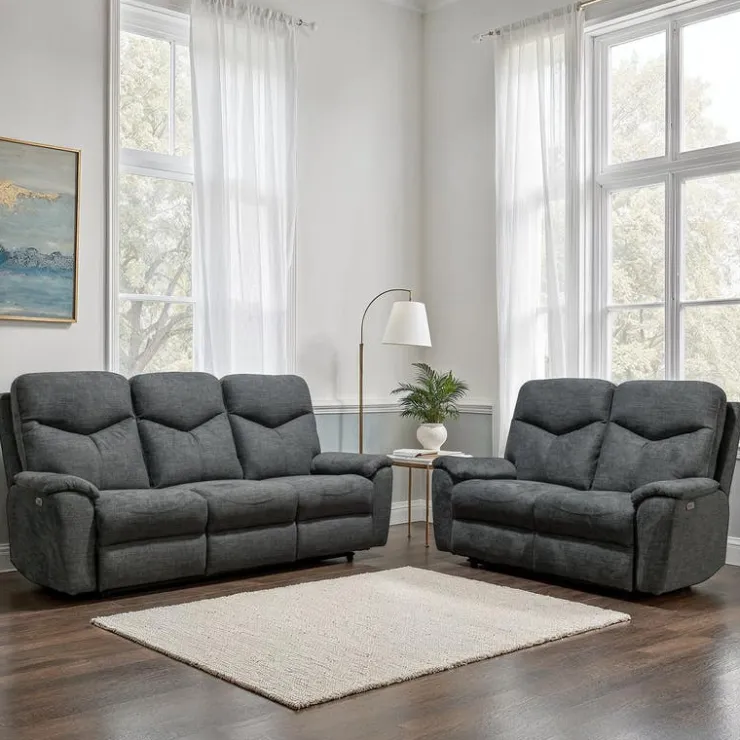 MINHAS Power Reclining Sofa - Grey