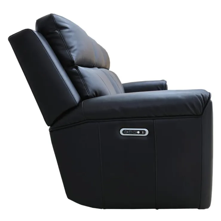 Power Reclining Sofa with Massage, Heat, and Fold-Down Backrest with Built-In Sound System Black Clearance