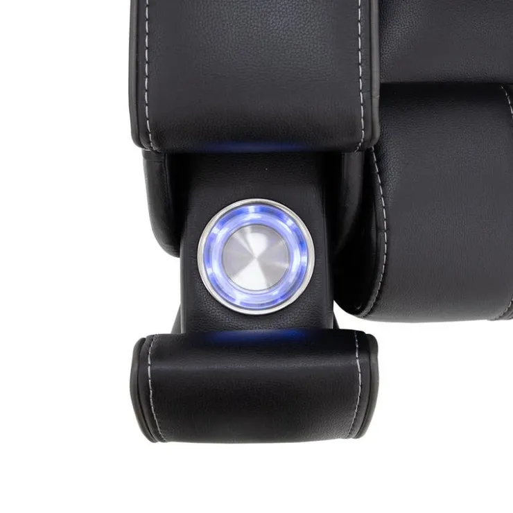 Power Reclining Sofa with Adjustable Headrests, Fold-Down Seat and Immersive Sound System Black Online