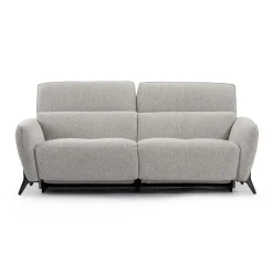 HTL Power Reclining Sofa with Adjustable Headrests - Fabric Beige Clearance
