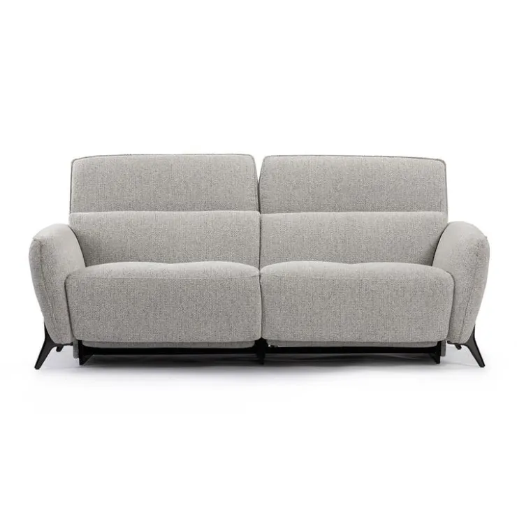 HTL Power Reclining Sofa with Adjustable Headrests - Fabric Beige Clearance