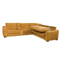 Power Reclining Sleeper Sectional with Console - 6 pcs Topaz