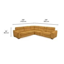 Power Reclining Sleeper Sectional with Console - 6 pcs Topaz Discount