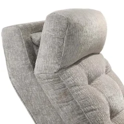 Power Rocker Swivel Recliner with Adjustable Headrest Light Grey