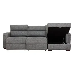 Power Sectional Bed with Sliding Seats and Storage Chaise Grey Sale