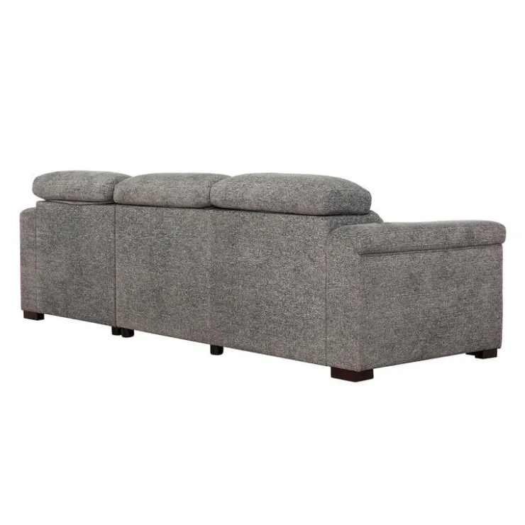 Power Sectional Bed with Sliding Seats and Storage Chaise Grey Sale