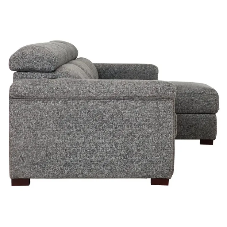 Power Sectional Bed with Sliding Seats and Storage Chaise Grey Sale