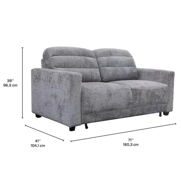 Power Sofa Bed Grey Clearance