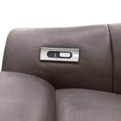 Power Swivel Recliner with Built-In Audio System - Grey Hot
